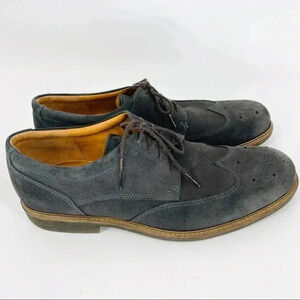 ECCO Findlay Blue Suede Wingtip Shoes